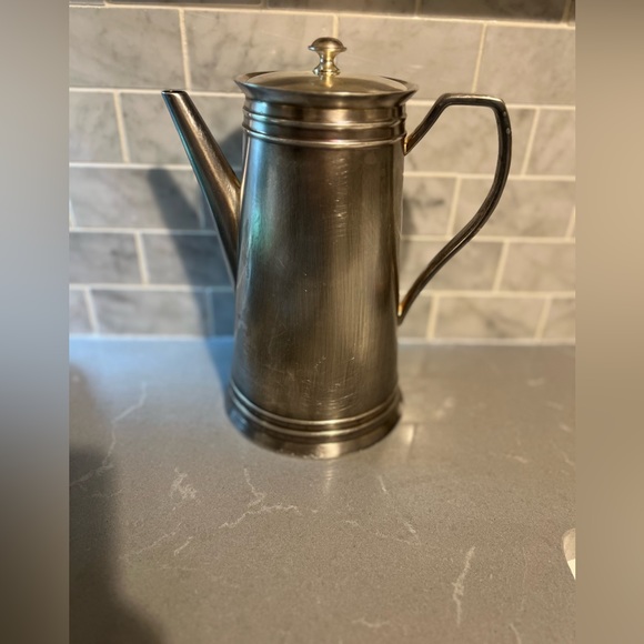 Pottery Barn Kitchen Pottery Barn Silver Teapotkettle Poshmark